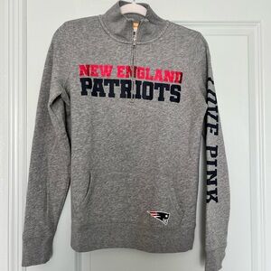 PINK New England Patriots Quarter Zip Sweatshirt